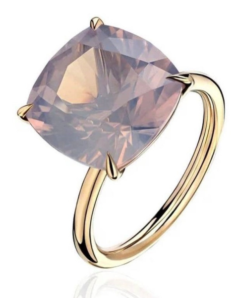 Кольцо золотое лавандовое